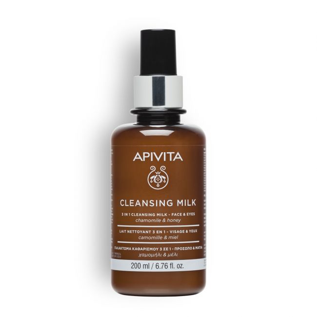APIVITA Γαλάκτωμα καθαρισμού 3σε1 - 200ml – Πρόσωπο + Μάτια