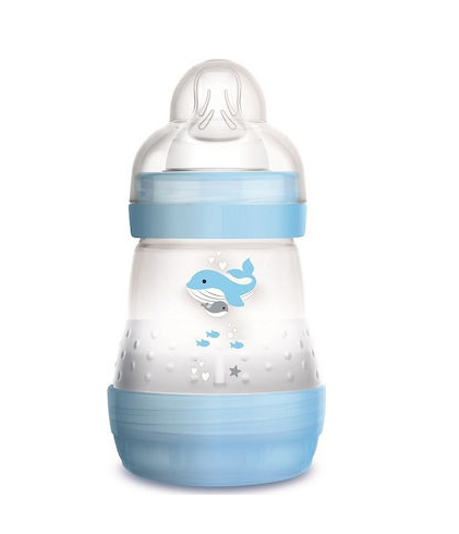 MAM Πλαστικό Μπιμπερό Easy Start Anti-Colic Deep Sea Κατά των Κολικών με Θηλή Σιλικόνης 160ml για 0+ μηνών Μπλέ