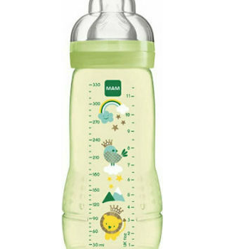 ΜΑΜ Πλαστικό Μπιμπερό Easy Active με Θηλή Σιλικόνης 330ml για 4+ μηνών αγοράκι