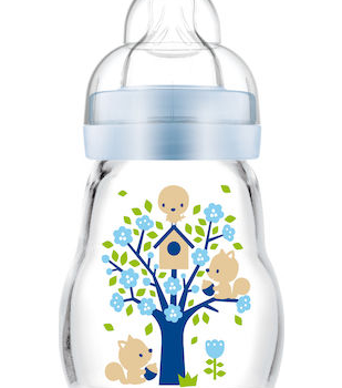 MAM Γυάλινο Μπιμπερό Feel Good με Θηλή Σιλικόνης 170ml για 0+ μηνών