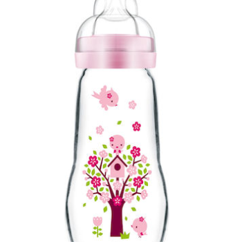 MAM Γυάλινο Μπιμπερό Feel Good με Θηλή Σιλικόνης 260ml για 2+ μηνών