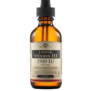 SOLGAR Liquid Vitamin D3 2500 IU (62.5 µg) - Natural Orange Flavour - 59ml