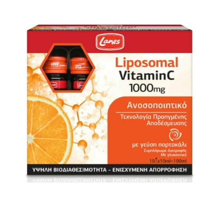 LANES Liposomal Vitamin C Πορτοκάλι 1000mg 10x10ml