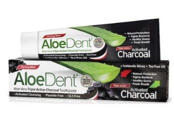 Optima Naturals AloeDent Triple Action Charcoal Οδοντόκρεμα