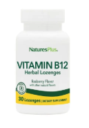 nature's plus vitamin b12 sublingual herbal 1000 mcg 30 raspberry lozenges