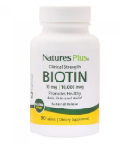 nature's plus biotin 10 mg Βιοτίνη Παρατεταμένης Απελευθέρωσης 90 δισκία