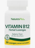 nature's plus vitamin b12 sublingual herbal 1000 mcg 30 raspberry lozenges