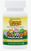 nature's plus animal parade omega 3/6/9 junior 90 lemon flavor softgels