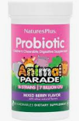 nature's plus animal parade probiotic chewable digestive supplement 16 strains 7 billion cfu mixed berry 30 μασώμενα δισκία