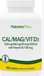 nature's plus bone support cal/mag/vit d3 with vitamin k2 90 ταμπλέτες